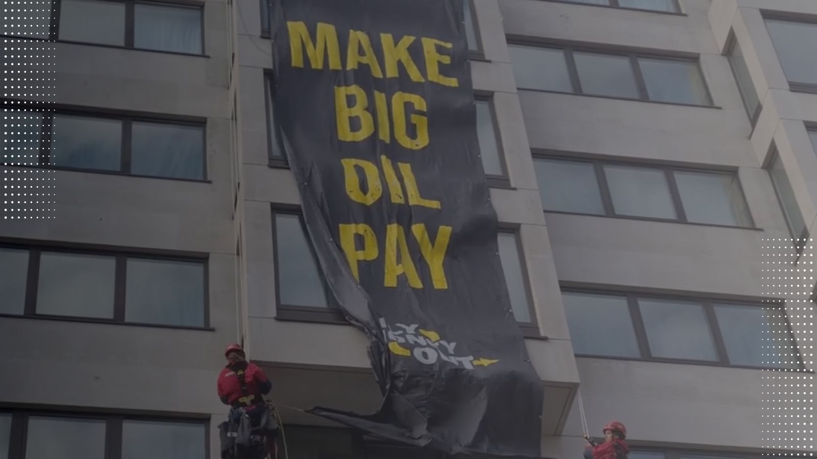 Greenpeace protesters scale InterContinental Mayfair to protest against Big Oil